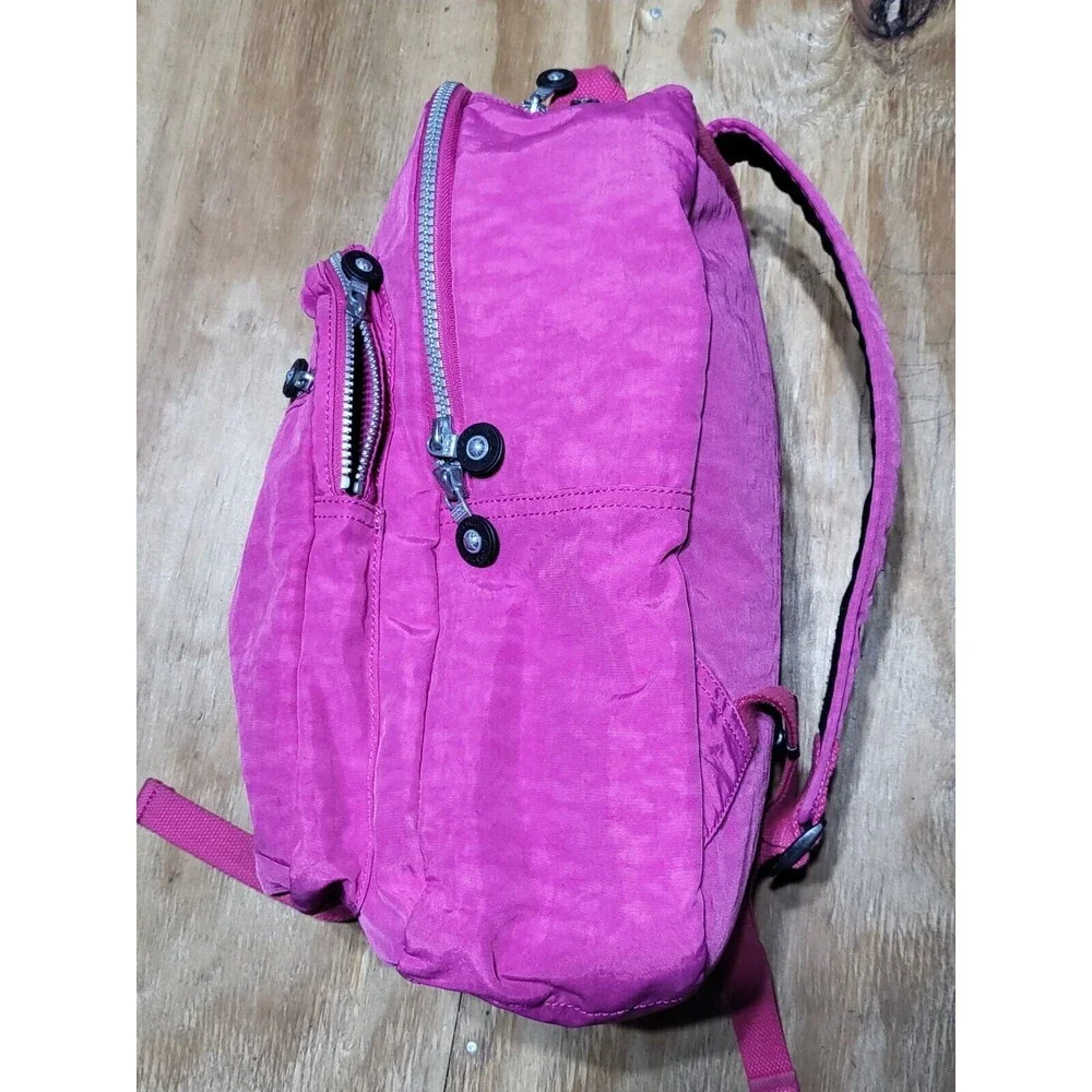 kipling seoul backpack Pink Laptop Padded Shoulder Strap  Coated Nylon
